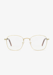 Classic Metal Square Gold / Blue Block