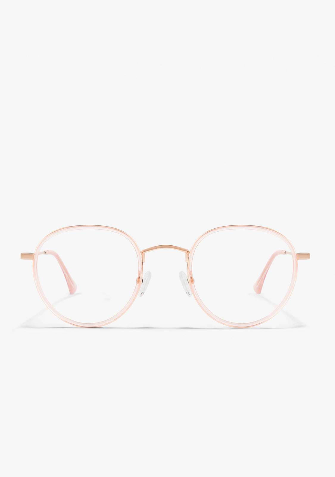 Walker Round Blue Block / Rose Gold