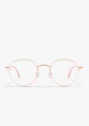 Walker Round Blue Block / Rose Gold