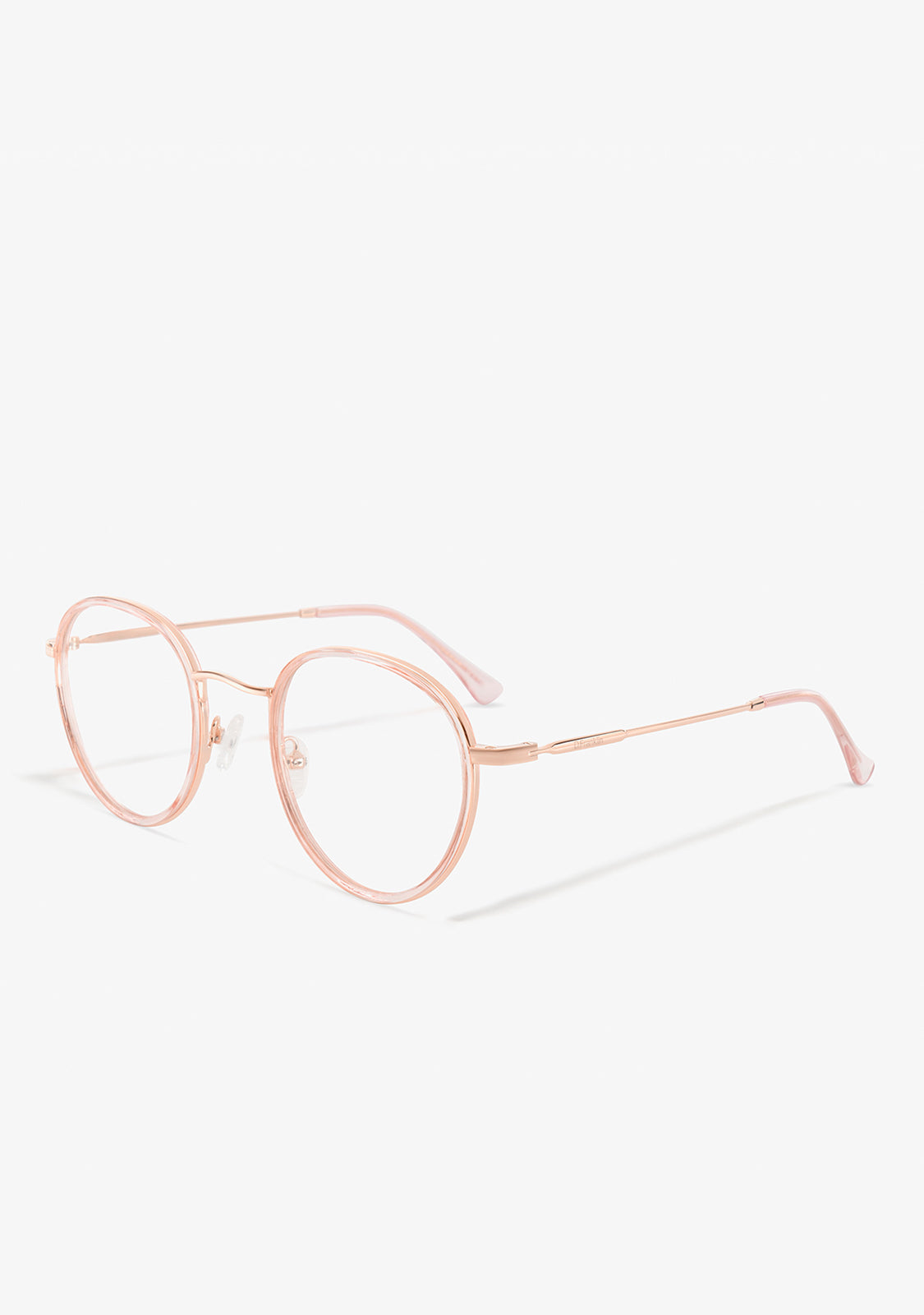 Walker Round Blue Block / Rose Gold