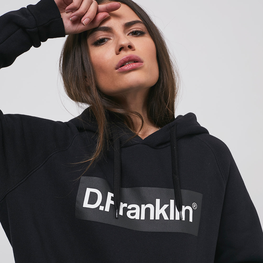 Hoodie Black / White Rec - Black