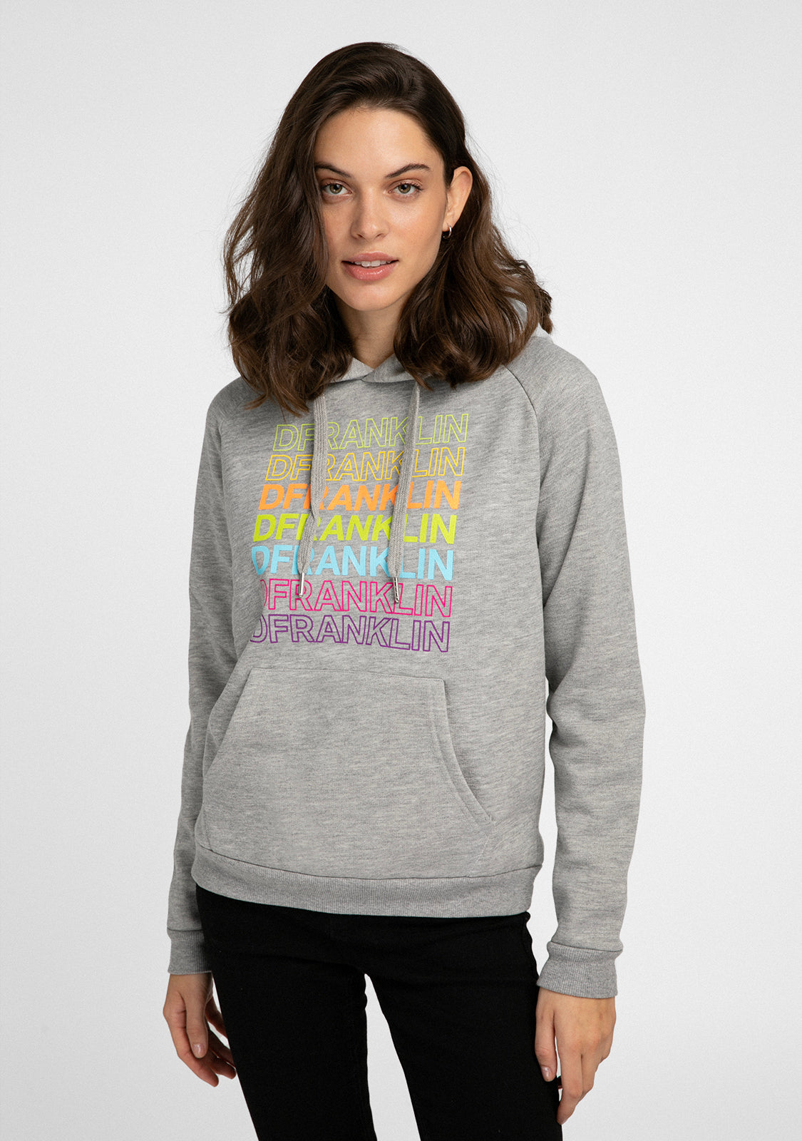 Hoodie Rainbow Female Grey