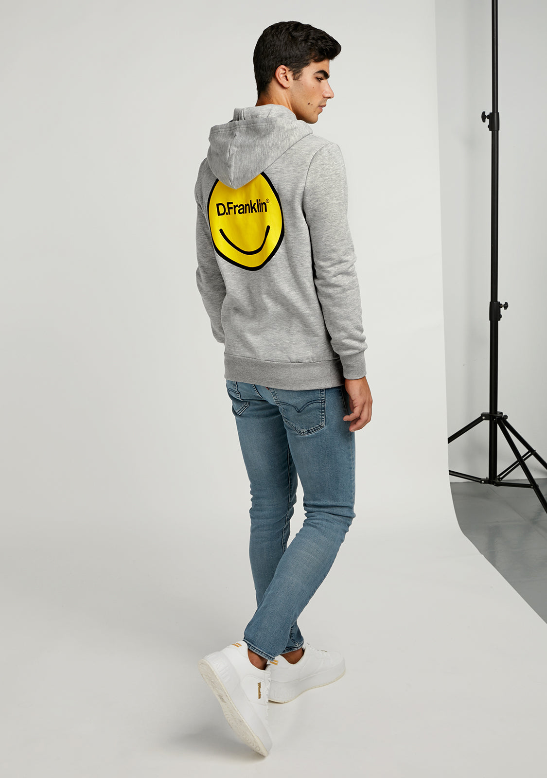 Hoodie Smiley Grey