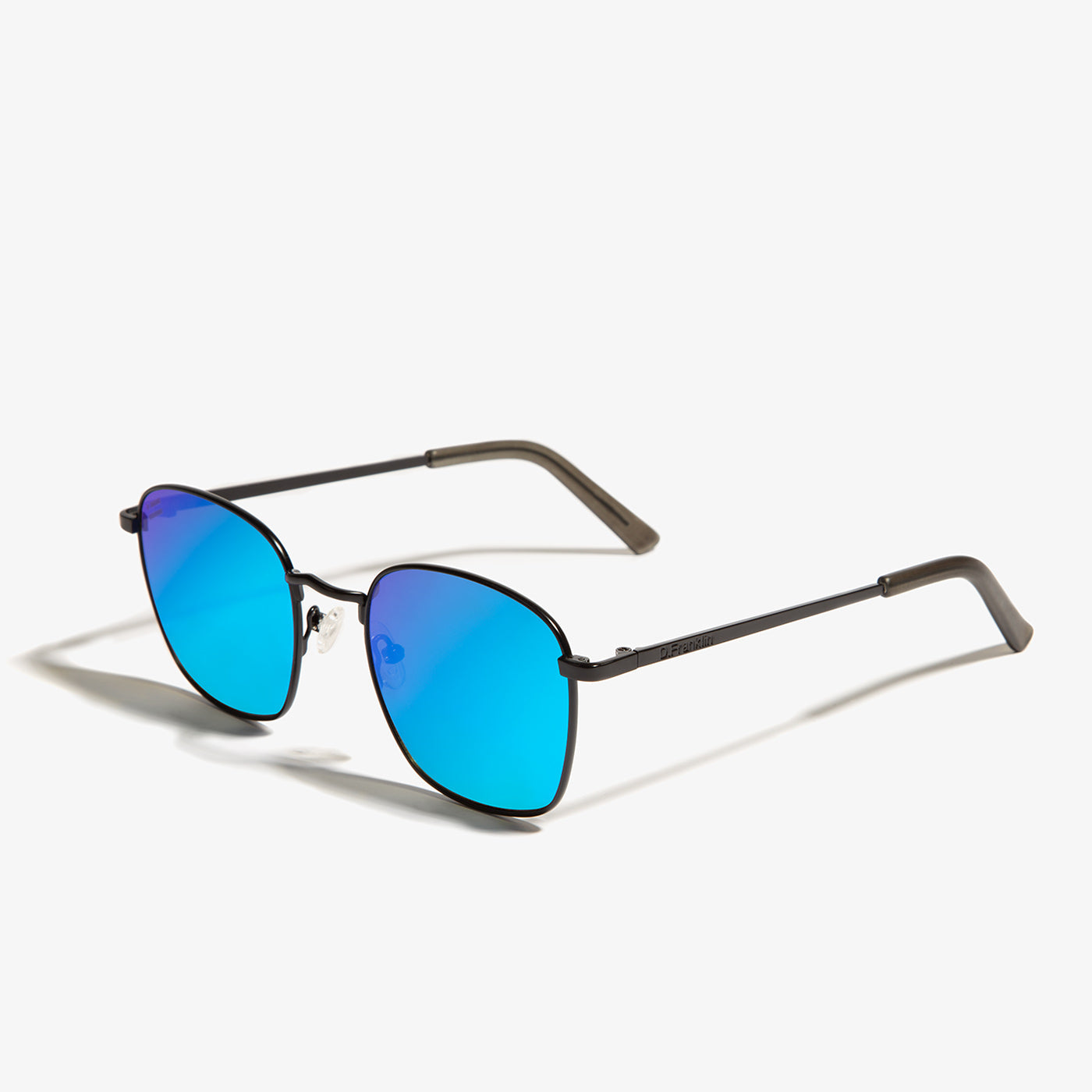 Classic Metal Square Black / Flash Blue Revo