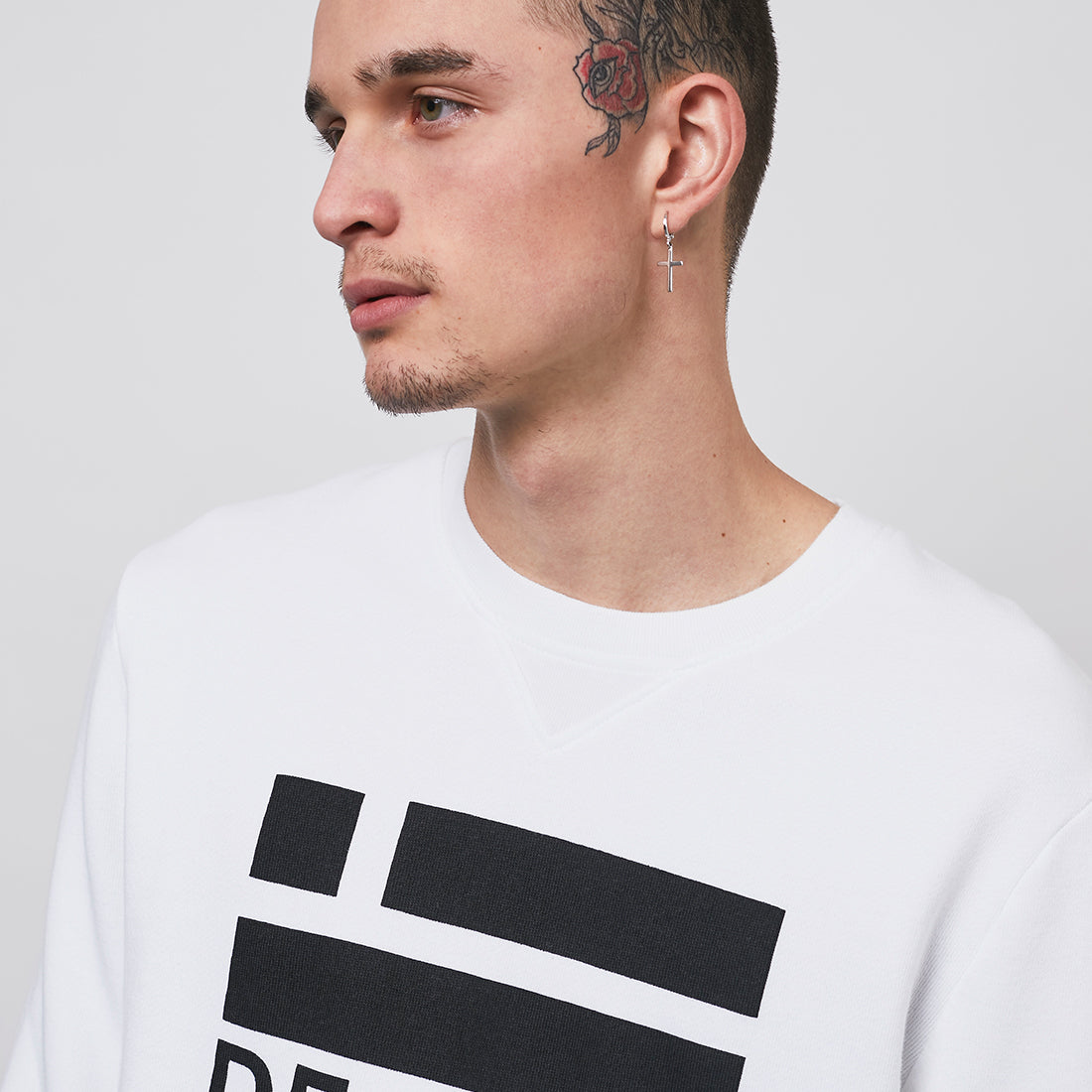 Sweatshirt Logo Black / White