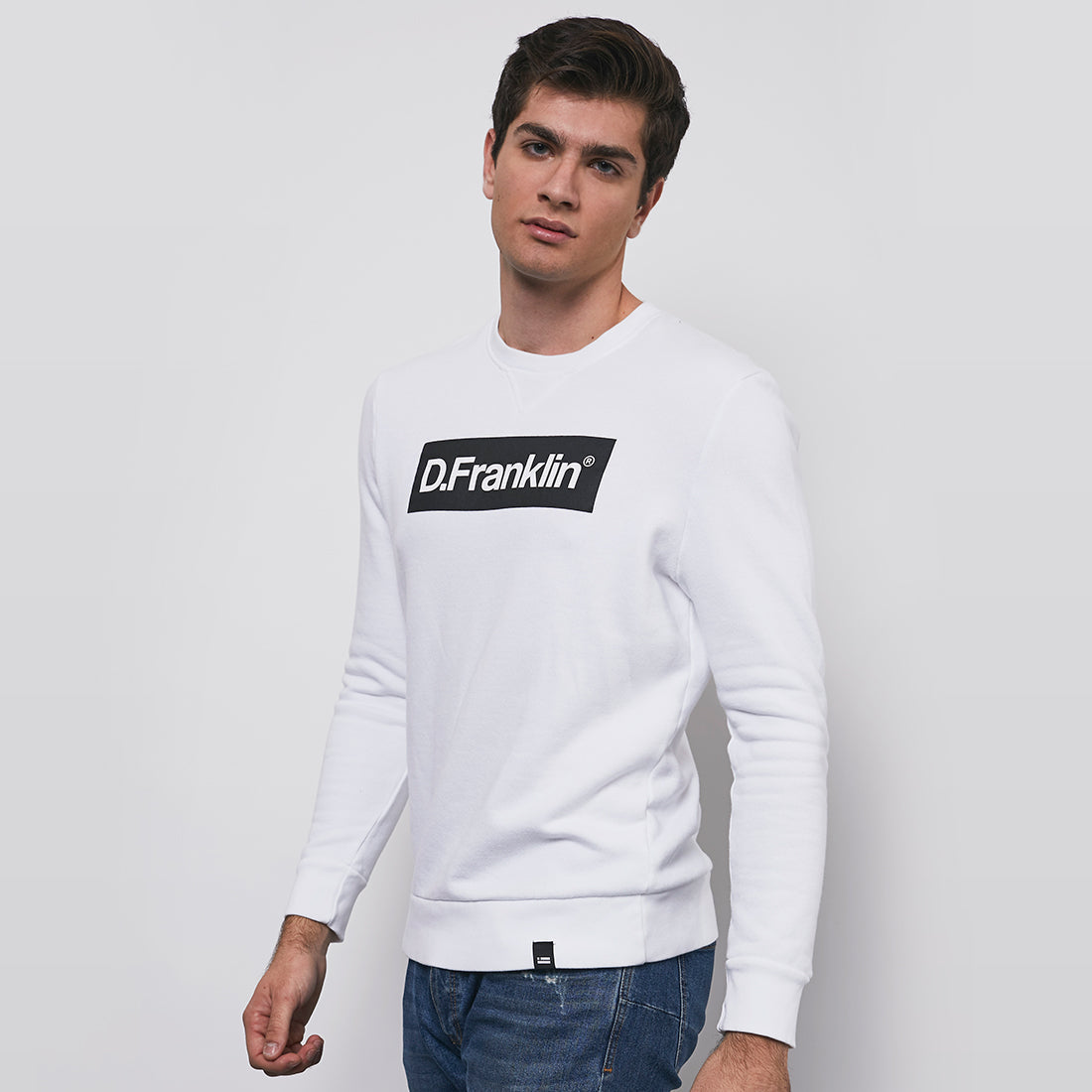 Black / White Rec Sweatshirt - White