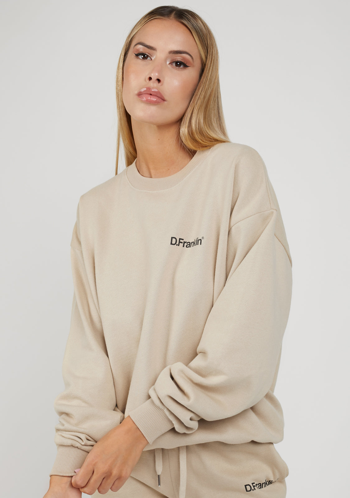 Sweatshirt Oversized Basic Beige