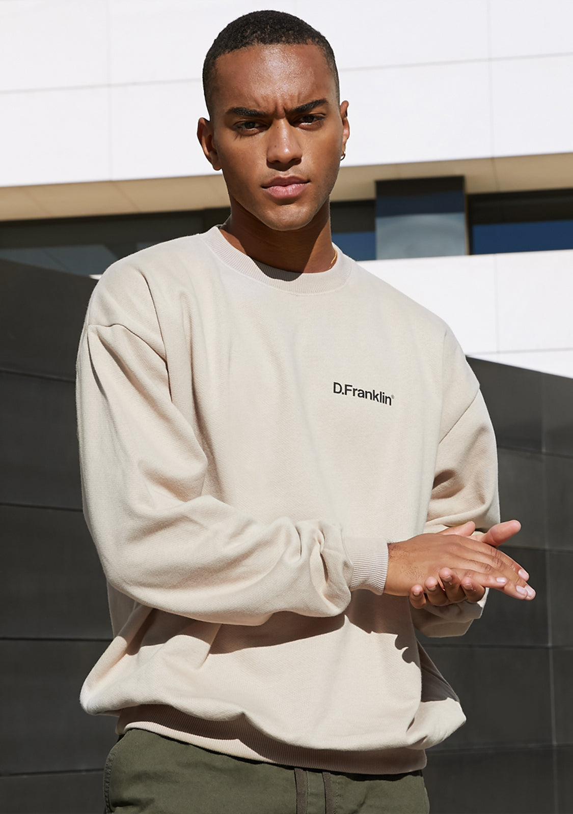 Sweatshirt Oversized D.Franklin Basic Beige