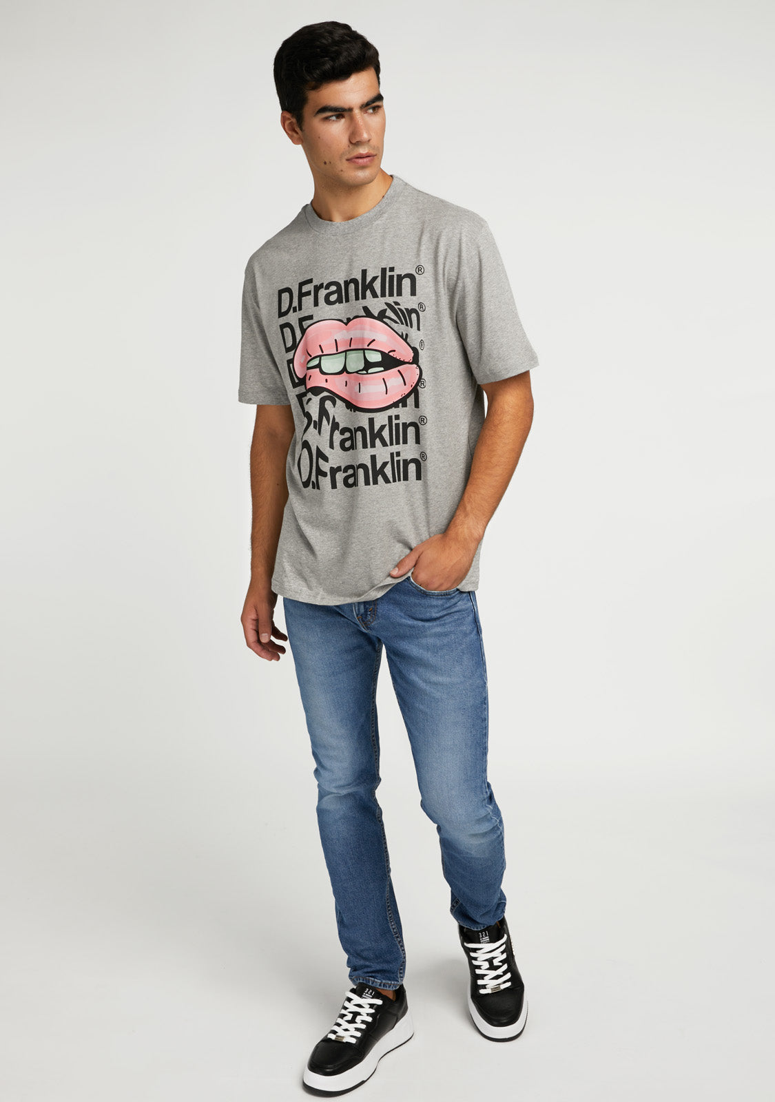 T-Shirt Mouth Grey