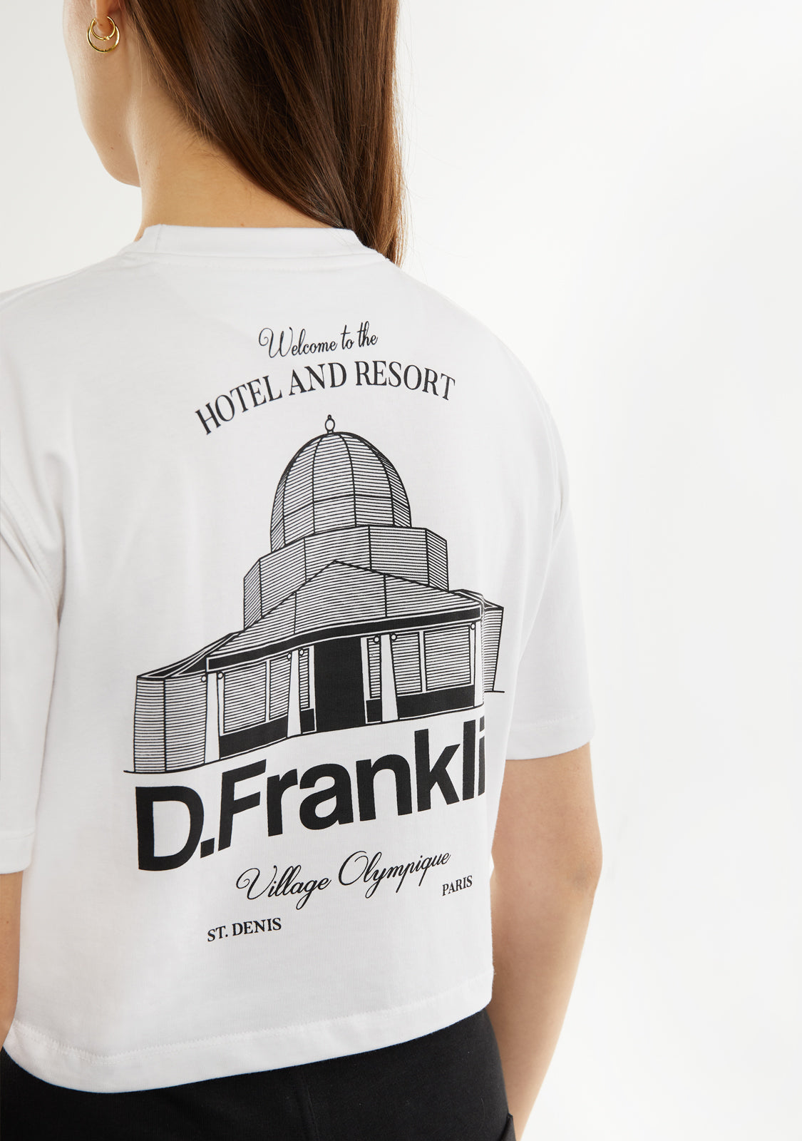 St. Denis Cropped T-Shirt White / Black