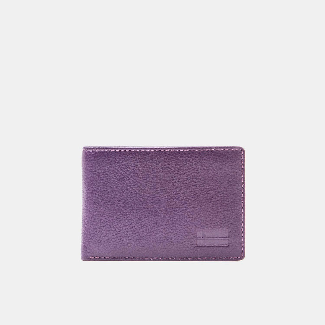 Purple / Yellow Leather Wallet