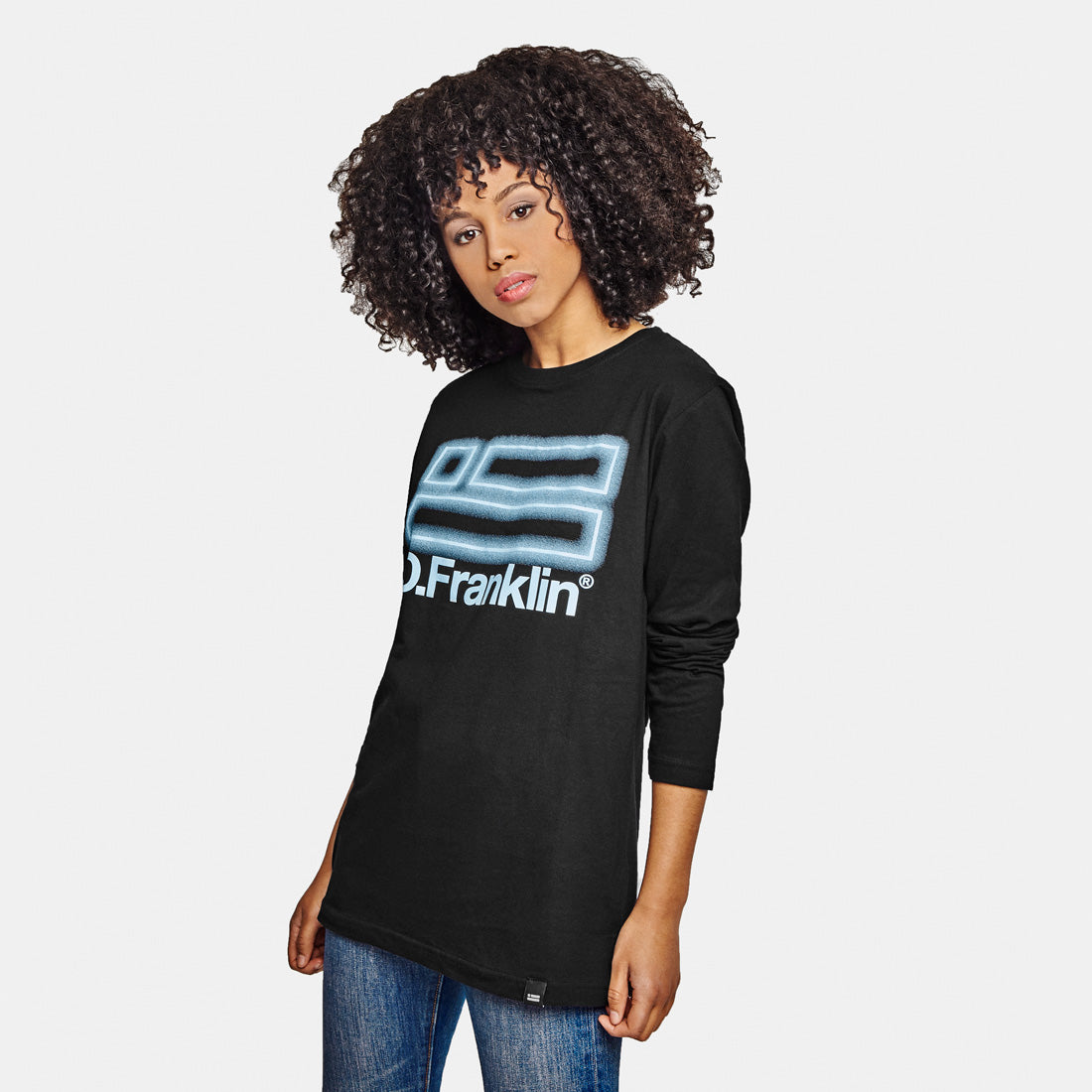Neon Long Sleeve T-Shirt Black / White