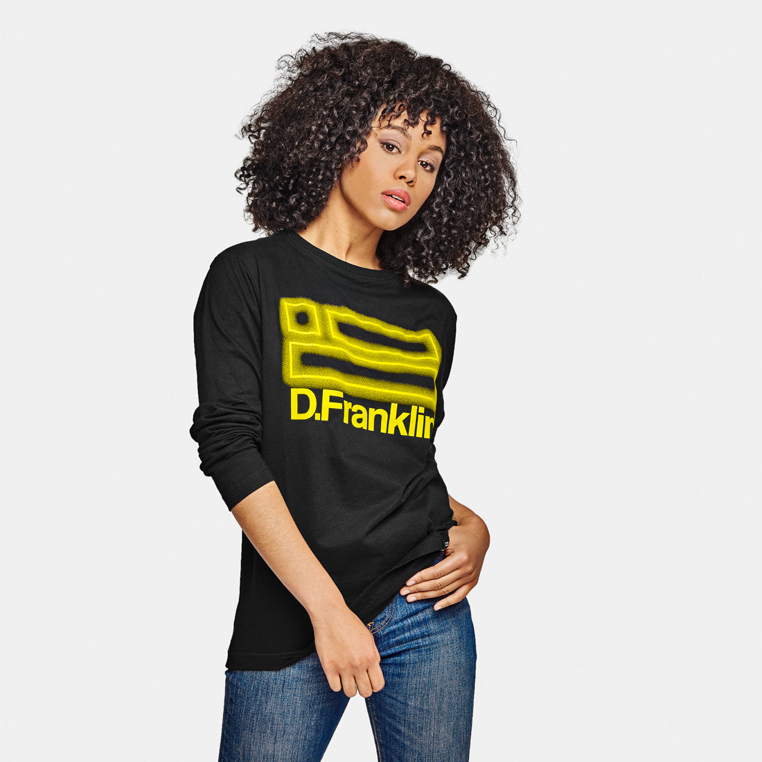 Neon Long Sleeve T-Shirt Black / Yellow
