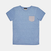 Pocket Blue / Grey Tee