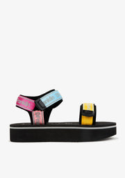 Hawaii Eva Sandal Black Multi